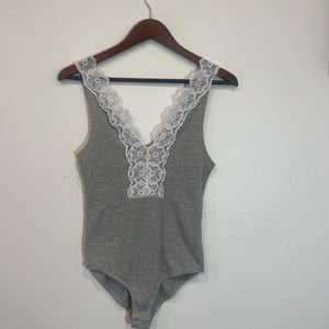 Like New - M Grey Bodysuit